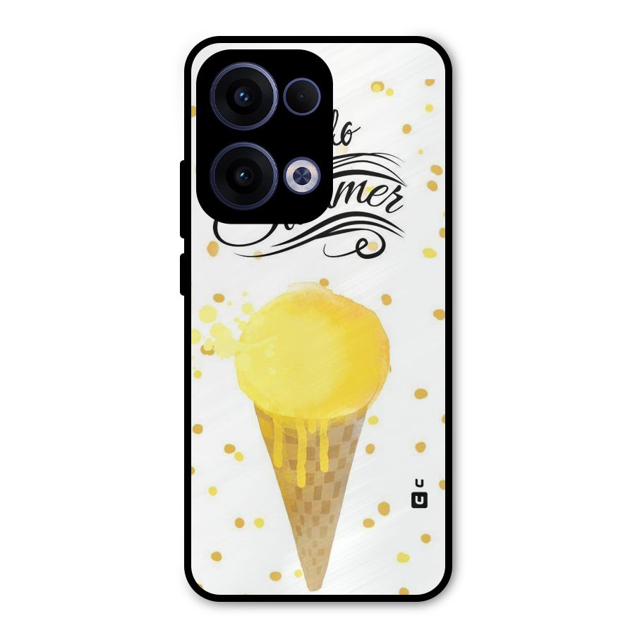 Ice Cream Summer Metal Back Case for Oppo Reno13