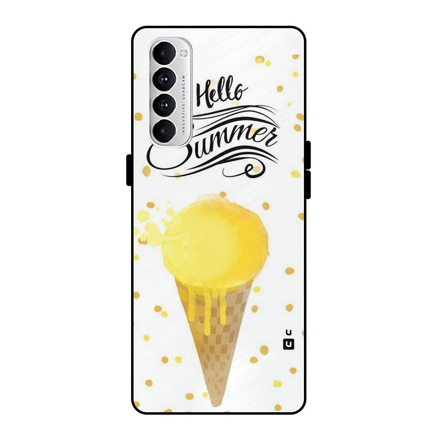 Ice Cream Summer Metal Back Case for Oppo Reno4 Pro