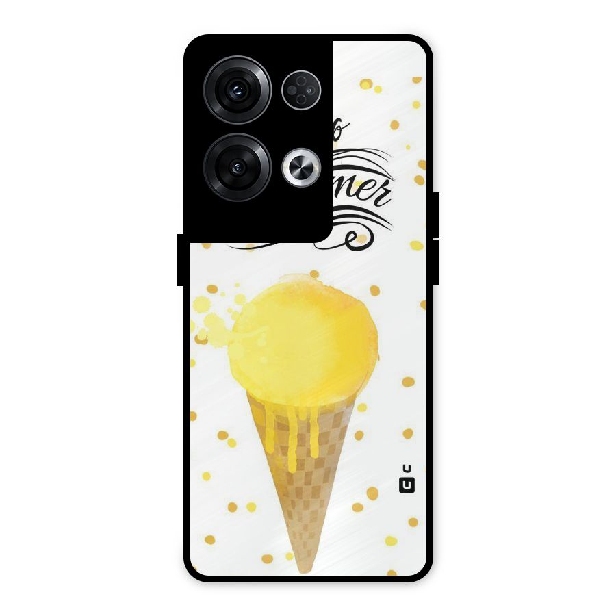 Ice Cream Summer Metal Back Case for Oppo Reno8 Pro 5G