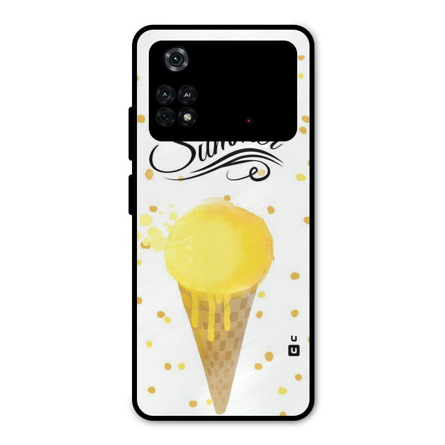 Ice Cream Summer Metal Back Case for Poco M4 Pro 4G