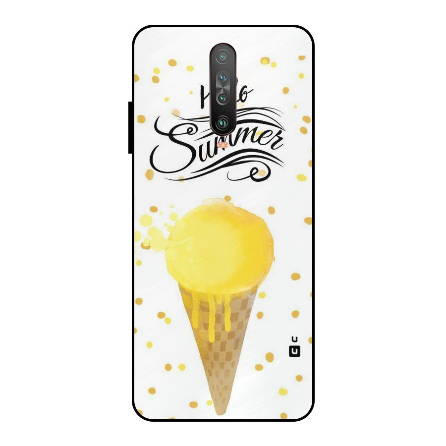Ice Cream Summer Metal Back Case for Poco X2