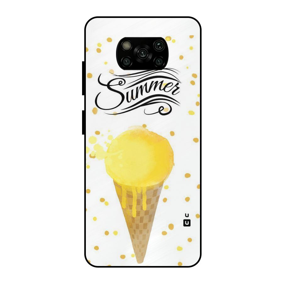 Ice Cream Summer Metal Back Case for Poco X3