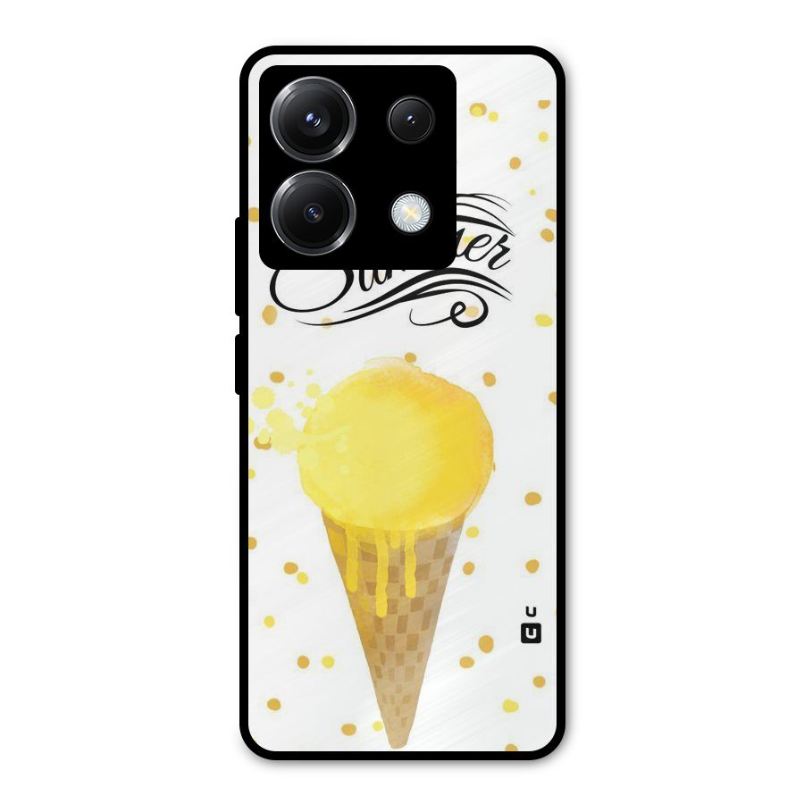 Ice Cream Summer Metal Back Case for Poco X6