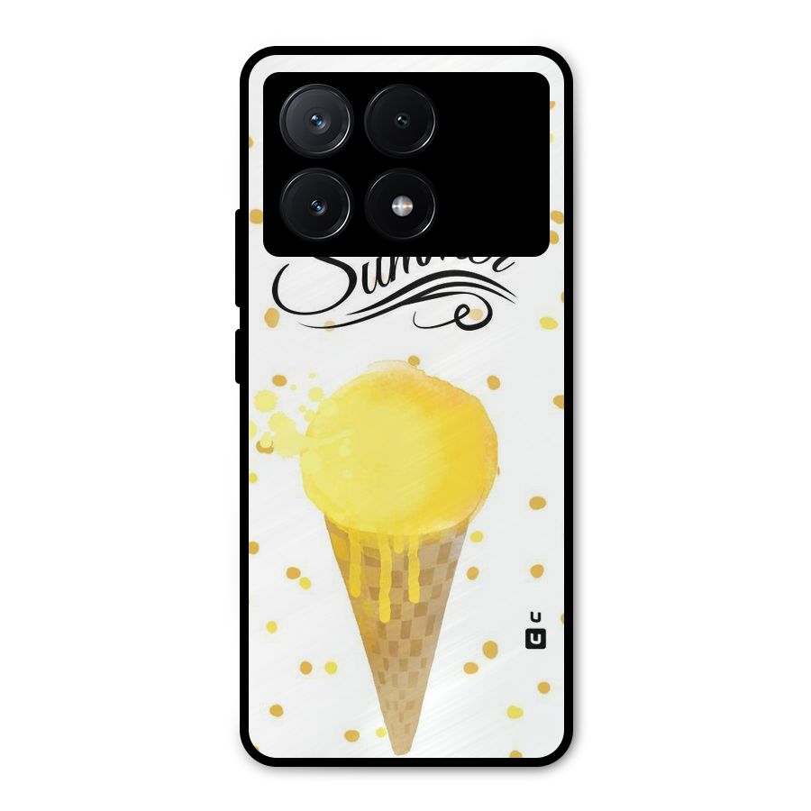 Ice Cream Summer Metal Back Case for Poco X6 Pro