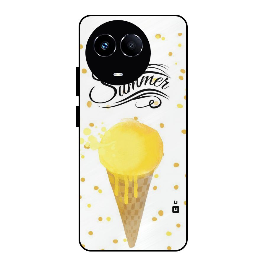 Ice Cream Summer Metal Back Case for Realme Narzo 60X