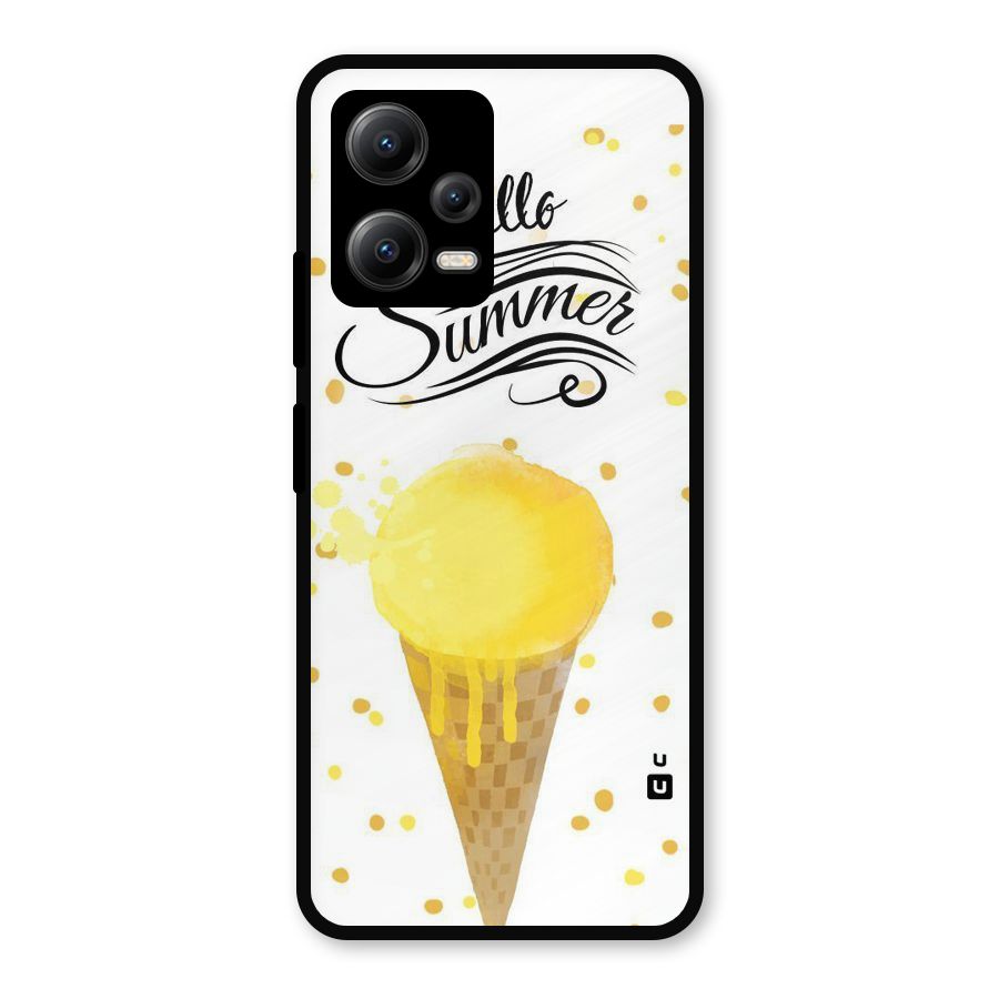 Ice Cream Summer Metal Back Case for Redmi Note 12 5G