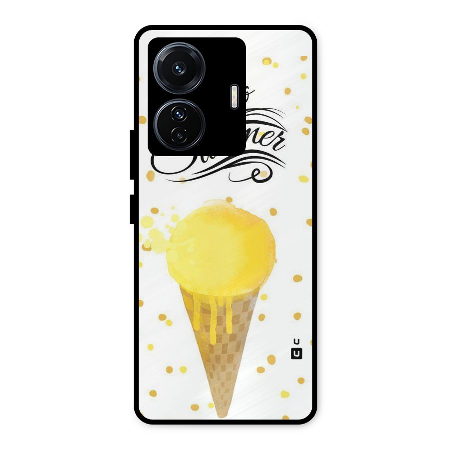 Ice Cream Summer Metal Back Case for Vivo T1 Pro