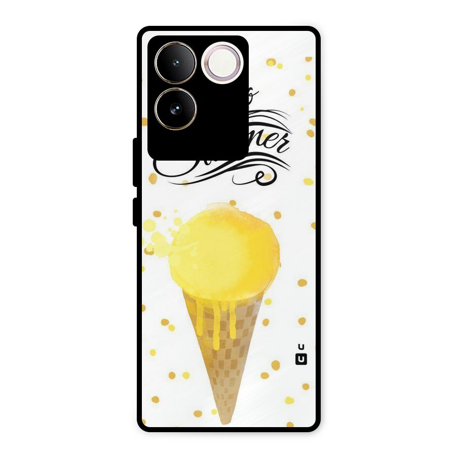 Ice Cream Summer Metal Back Case for Vivo T2 Pro