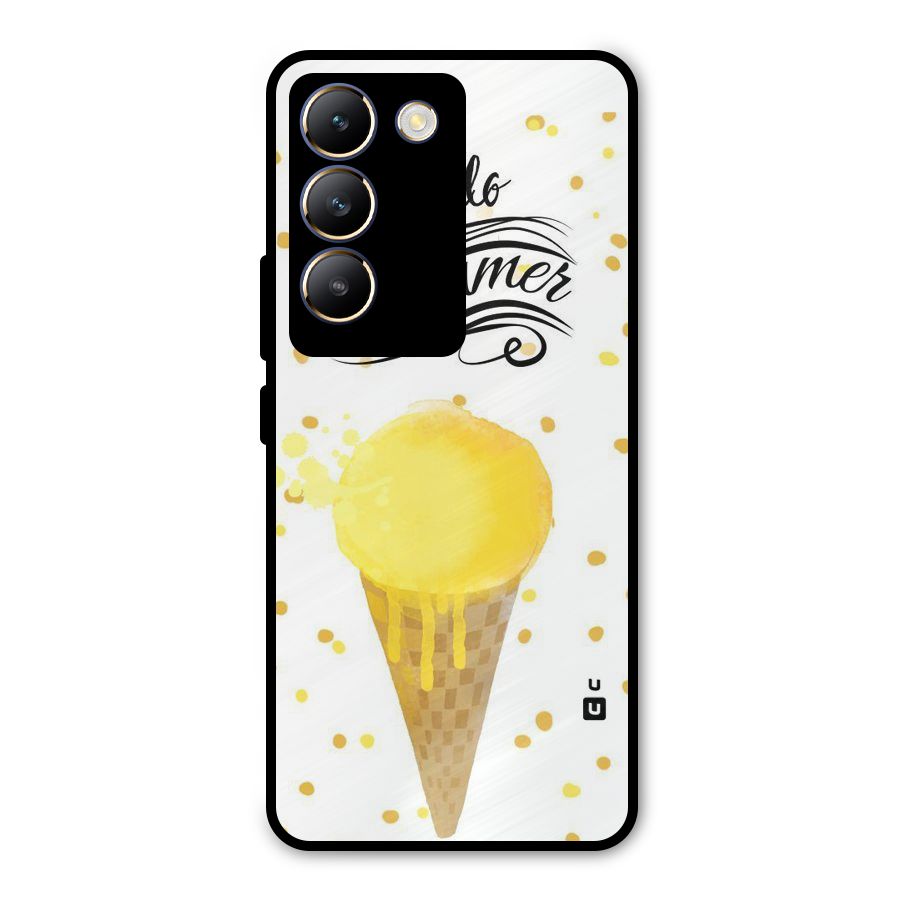 Ice Cream Summer Metal Back Case for Vivo T3 5G