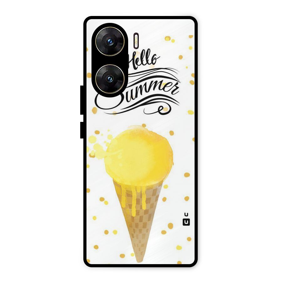 Ice Cream Summer Metal Back Case for Vivo V29e