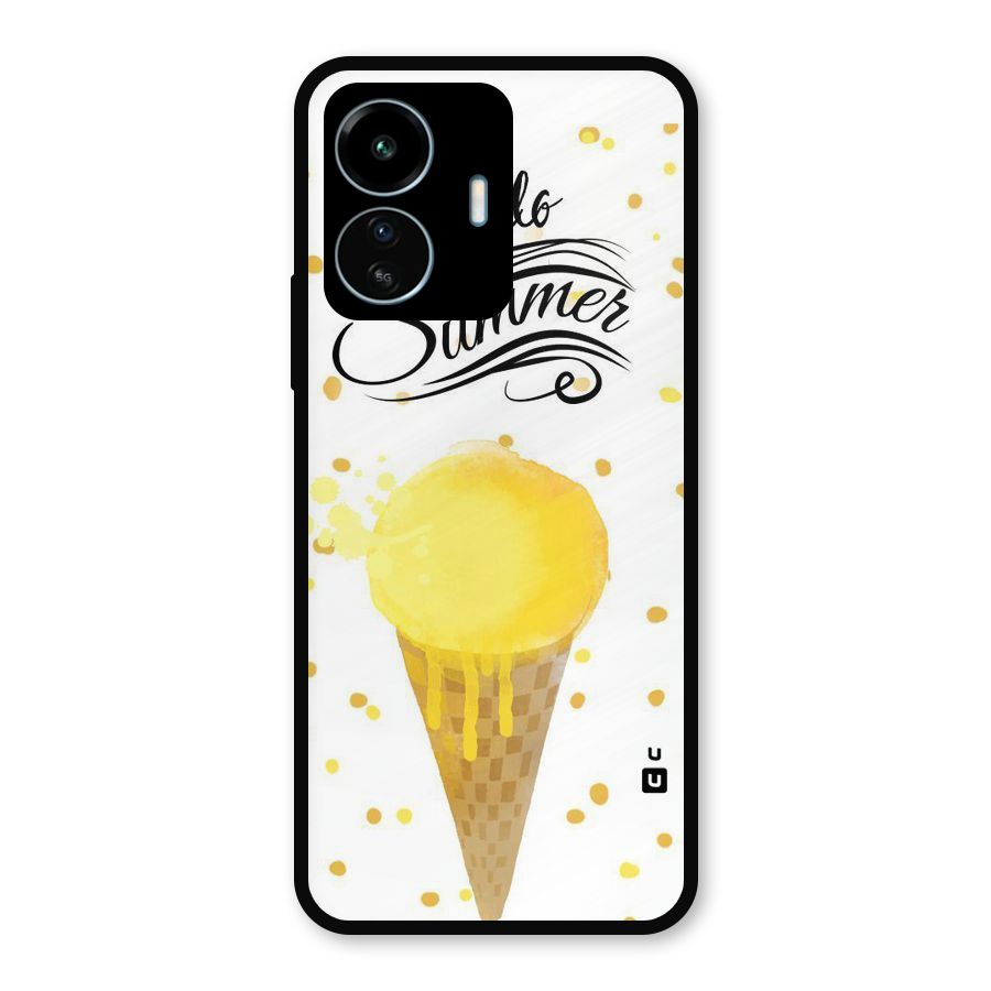 Ice Cream Summer Metal Back Case for vivo iQOO Z6 Lite 5G