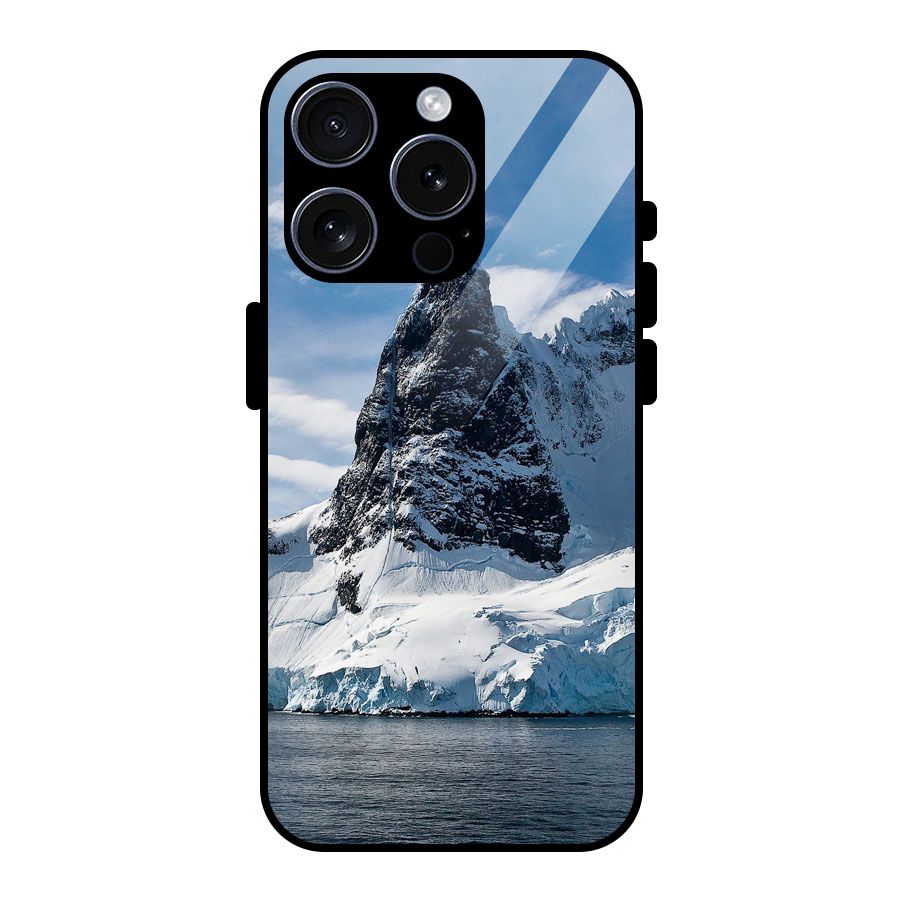 Ice Mountains Glass Back Case for iPhone 15 Pro
