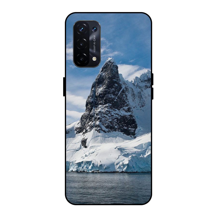 Ice Mountains Metal Back Case for Oppo A74 5G