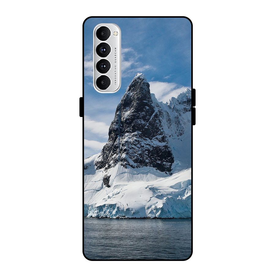 Ice Mountains Metal Back Case for Oppo Reno4 Pro