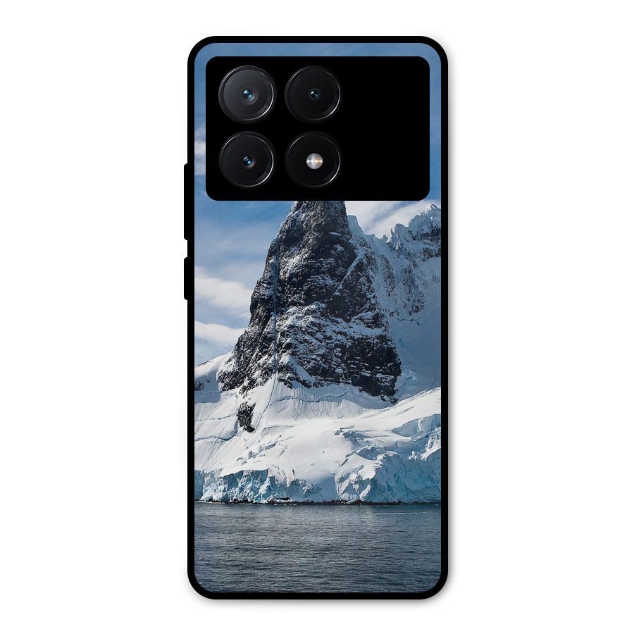 Ice Mountains Metal Back Case for Poco X6 Pro
