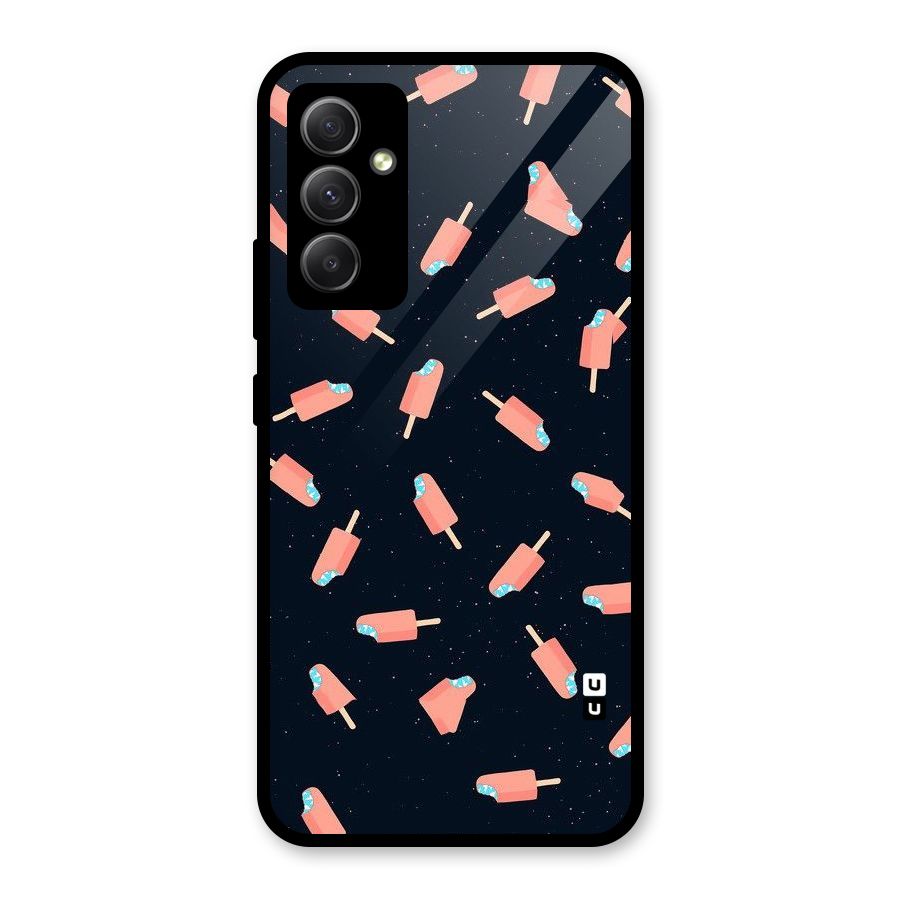 Icy Pattern Glass Back Case for Galaxy A34