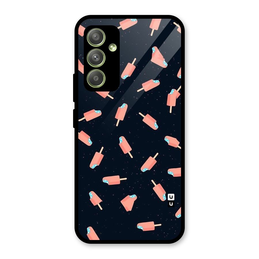 Icy Pattern Glass Back Case for Galaxy A54