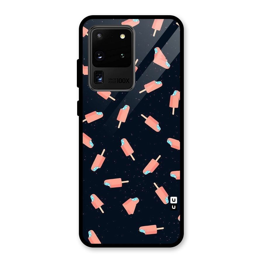Icy Pattern Glass Back Case for Galaxy S20 Ultra