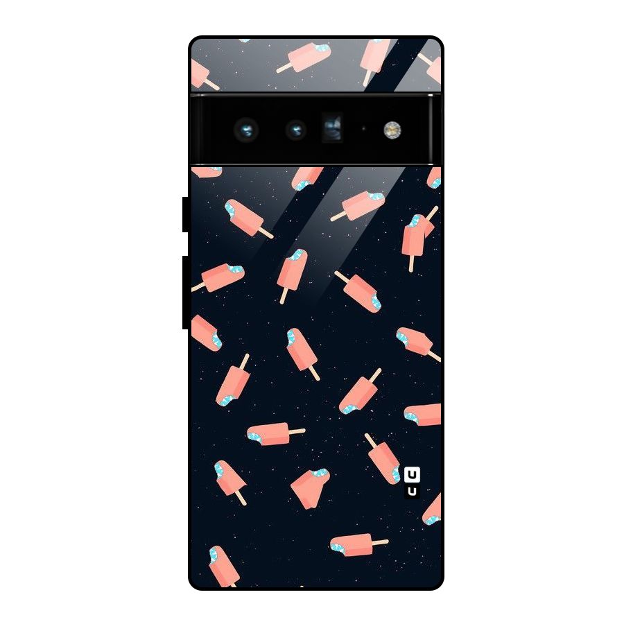 Icy Pattern Glass Back Case for Google Pixel 6 Pro
