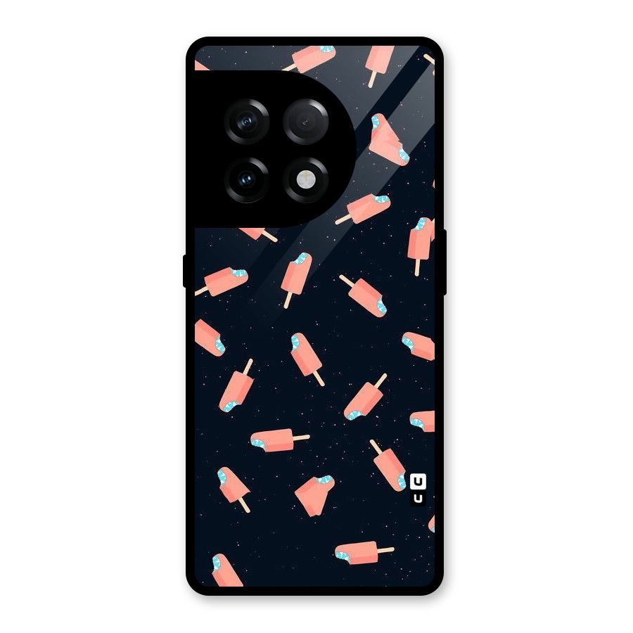 Icy Pattern Glass Back Case for OnePlus 11R