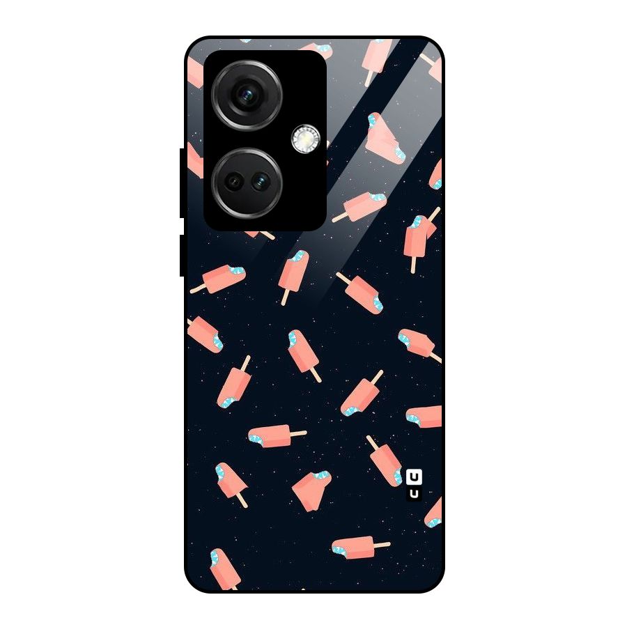 Icy Pattern Glass Back Case for OnePlus Nord CE 3 5G