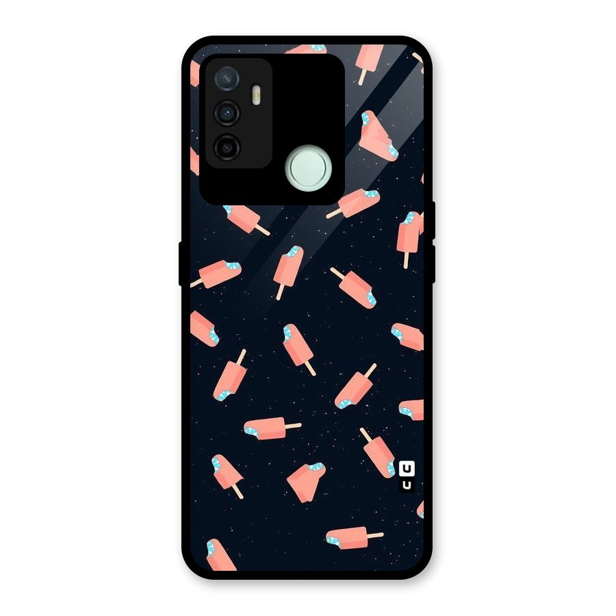 Icy Pattern Glass Back Case for Oppo A53