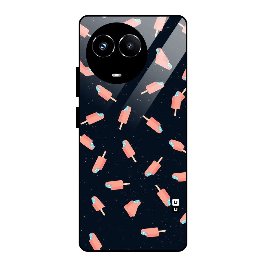 Icy Pattern Glass Back Case for Realme 11X