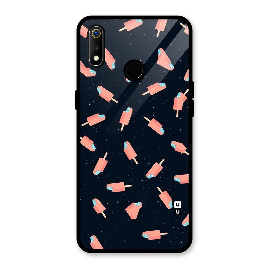 Icy Pattern Glass Back Case for Realme 3i