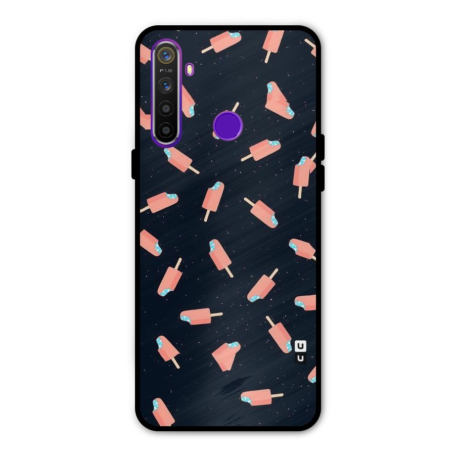 Icy Pattern Glass Back Case for Realme 5s