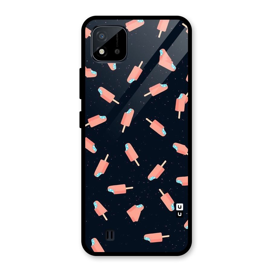 Icy Pattern Glass Back Case for Realme C11 2021
