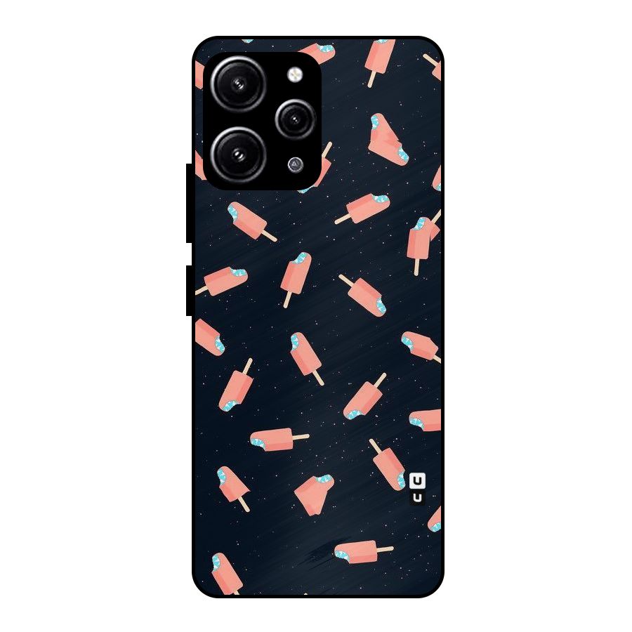 Icy Pattern Glass Back Case for Redmi 12 4G