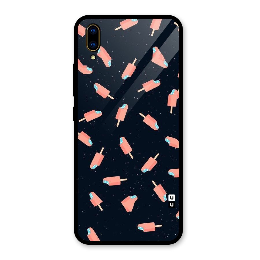 Icy Pattern Glass Back Case for Vivo V11 Pro