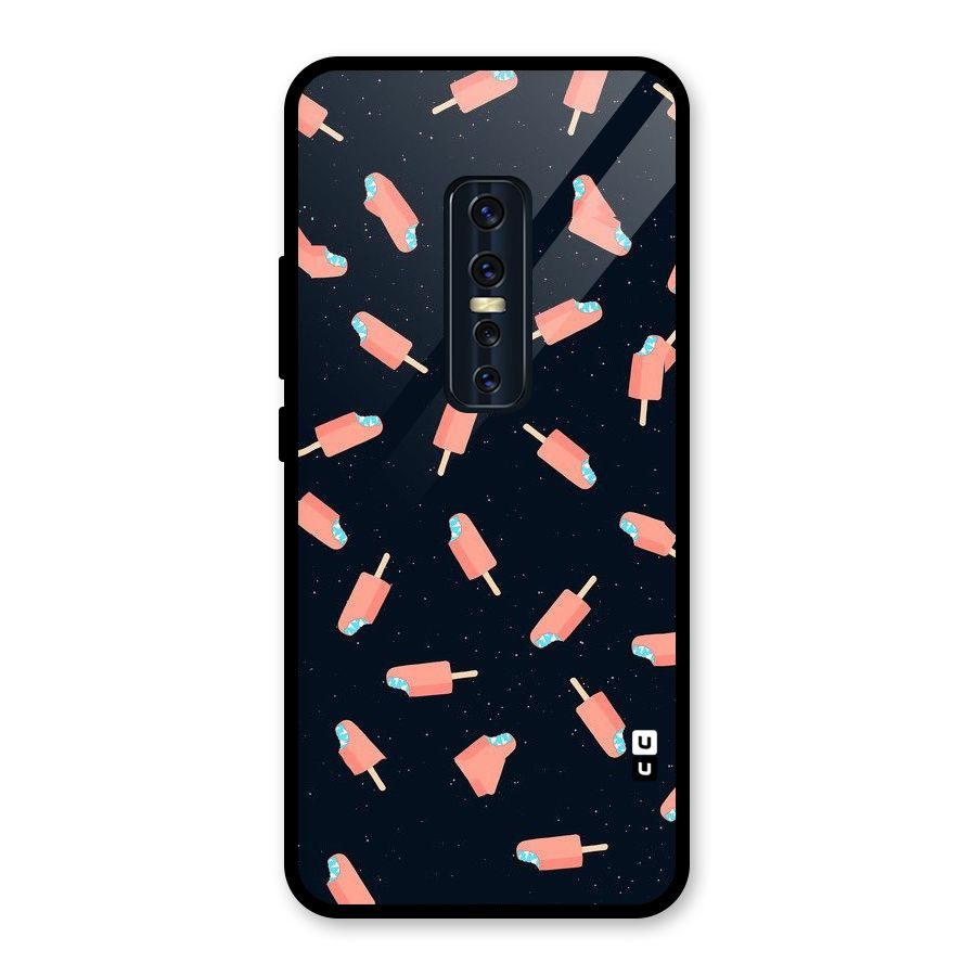 Icy Pattern Glass Back Case for Vivo V17 Pro