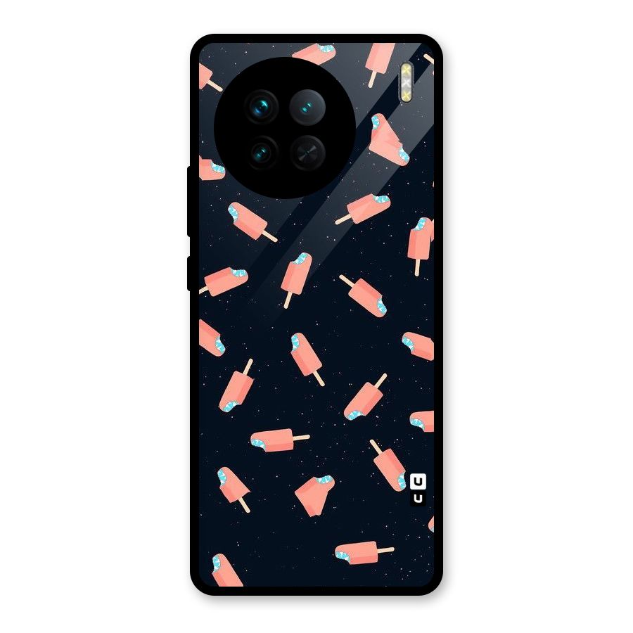 Icy Pattern Glass Back Case for Vivo X90