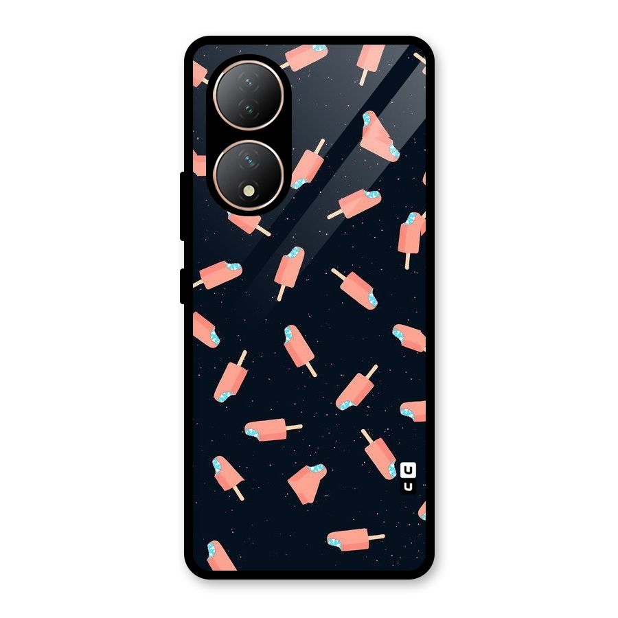 Icy Pattern Glass Back Case for Vivo Y100A