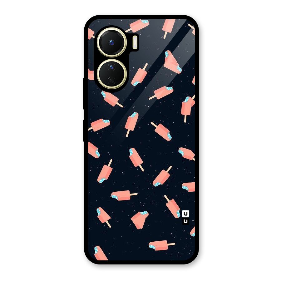 Icy Pattern Glass Back Case for Vivo Y16