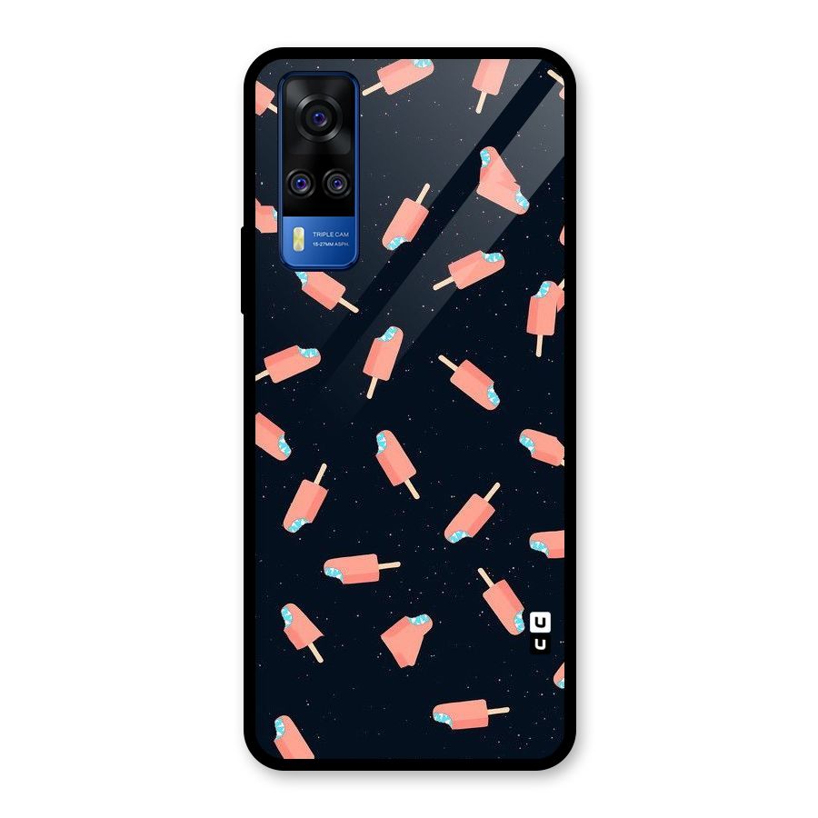 Icy Pattern Glass Back Case for Vivo Y31