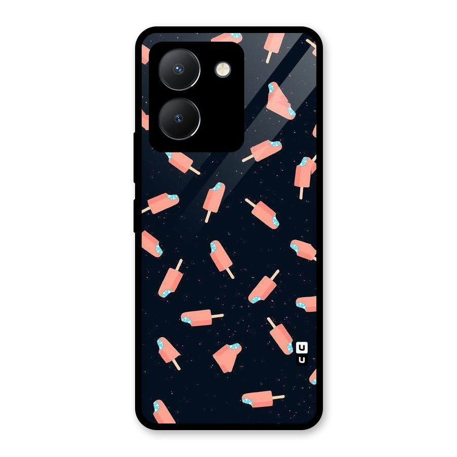 Icy Pattern Glass Back Case for Vivo Y36