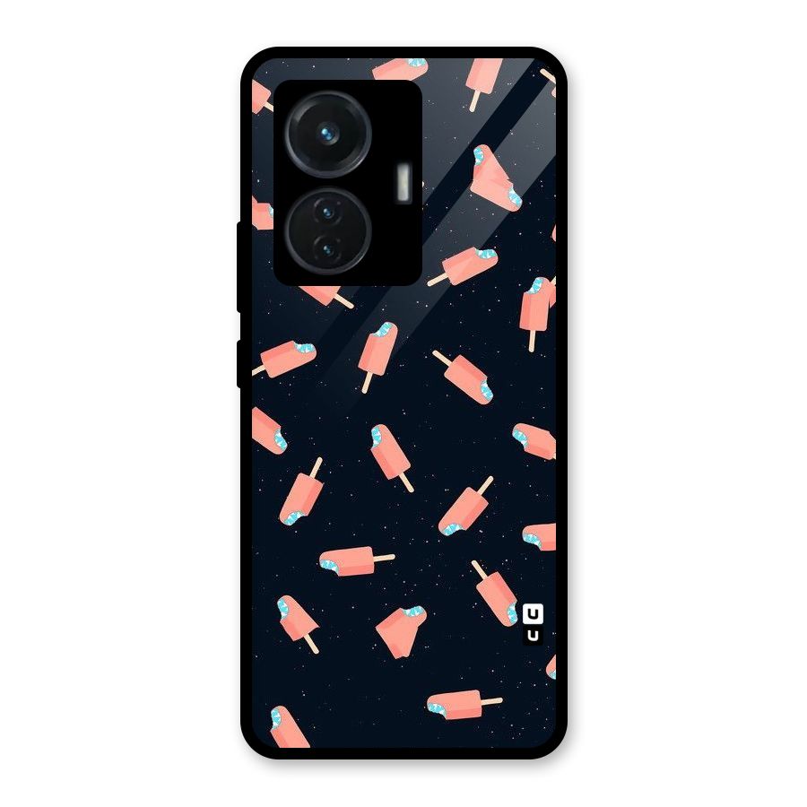 Icy Pattern Glass Back Case for iQOO Z6 44W