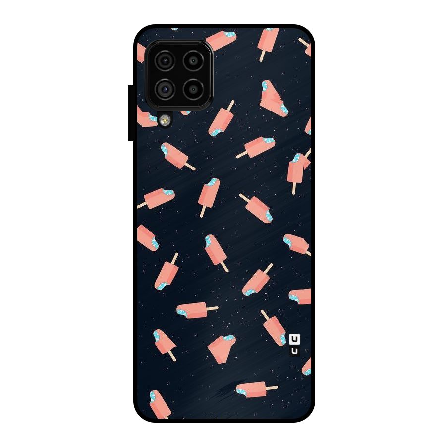 Icy Pattern Metal Back Case for Galaxy A22 4G
