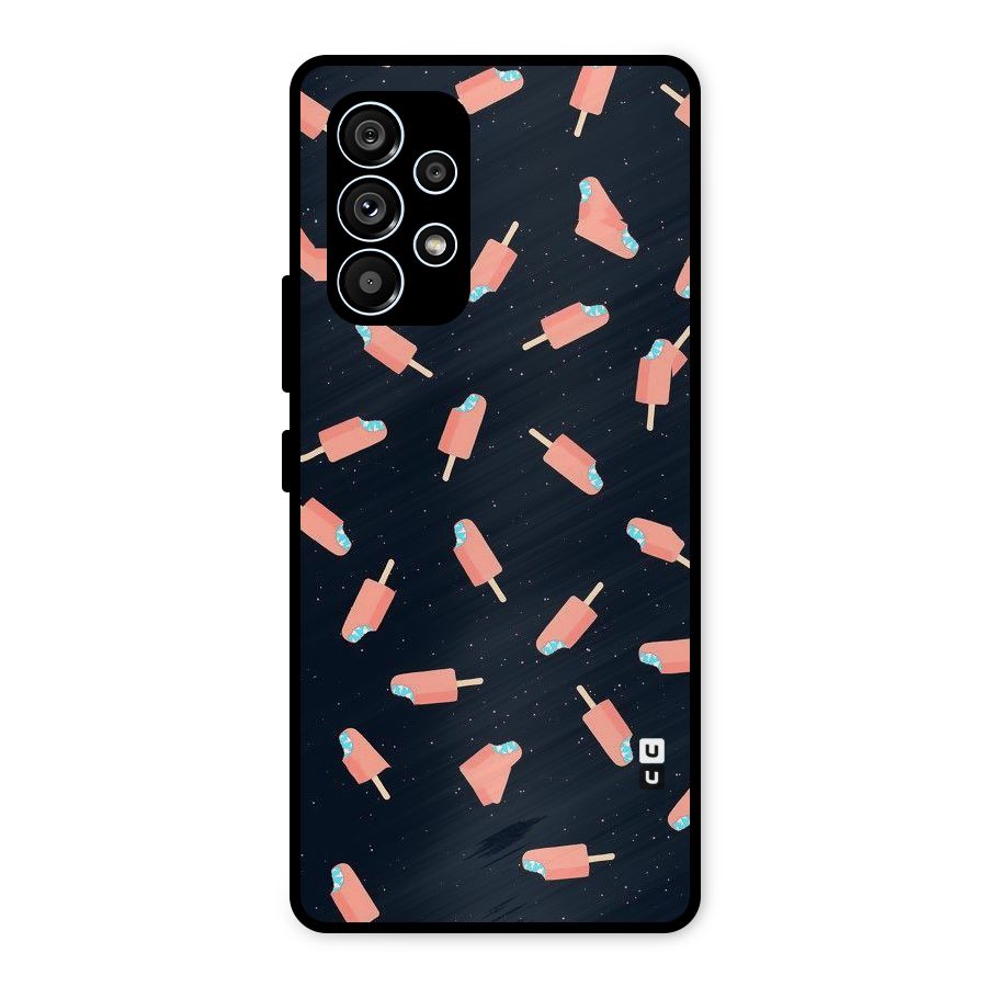 Icy Pattern Metal Back Case for Galaxy A53 5G