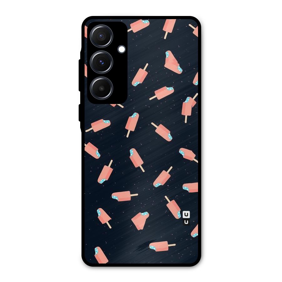 Icy Pattern Metal Back Case for Galaxy A55
