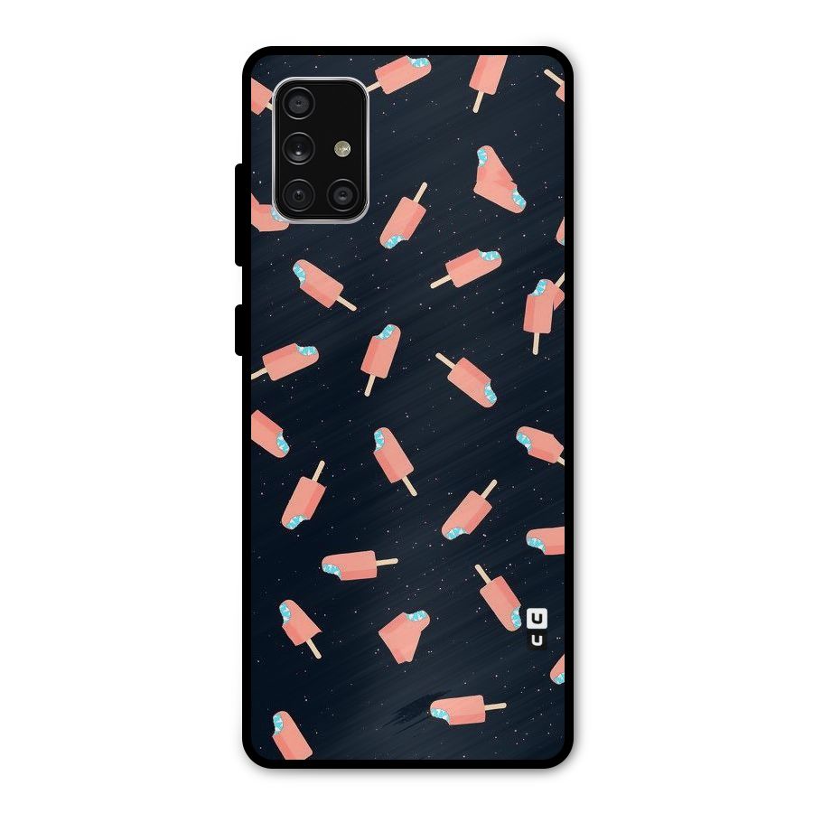 Icy Pattern Metal Back Case for Galaxy A71