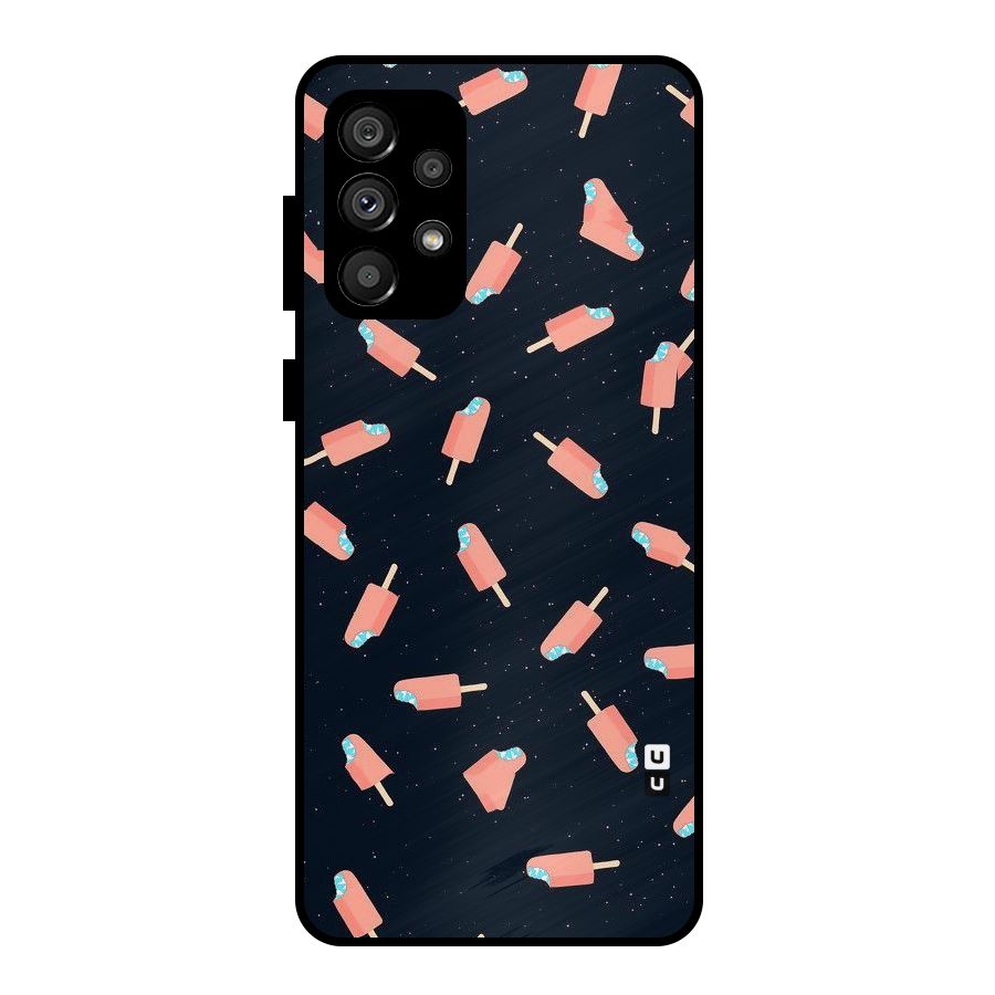 Icy Pattern Metal Back Case for Galaxy A73 5G