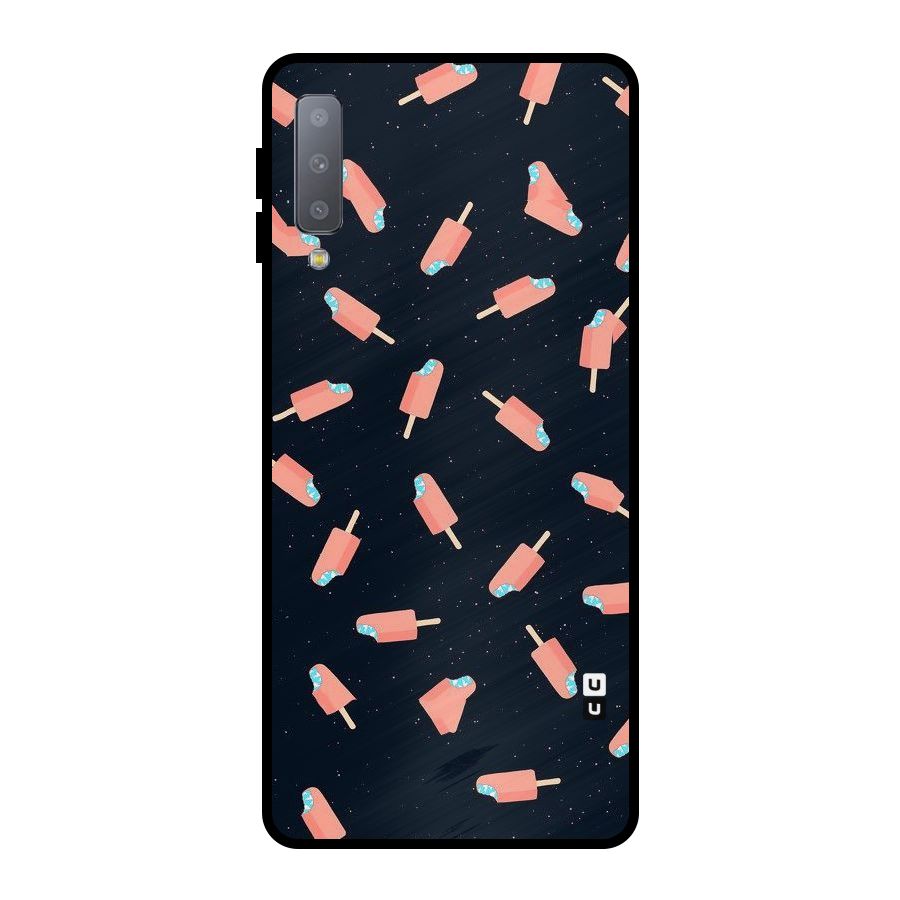 Icy Pattern Metal Back Case for Galaxy A7 (2018)