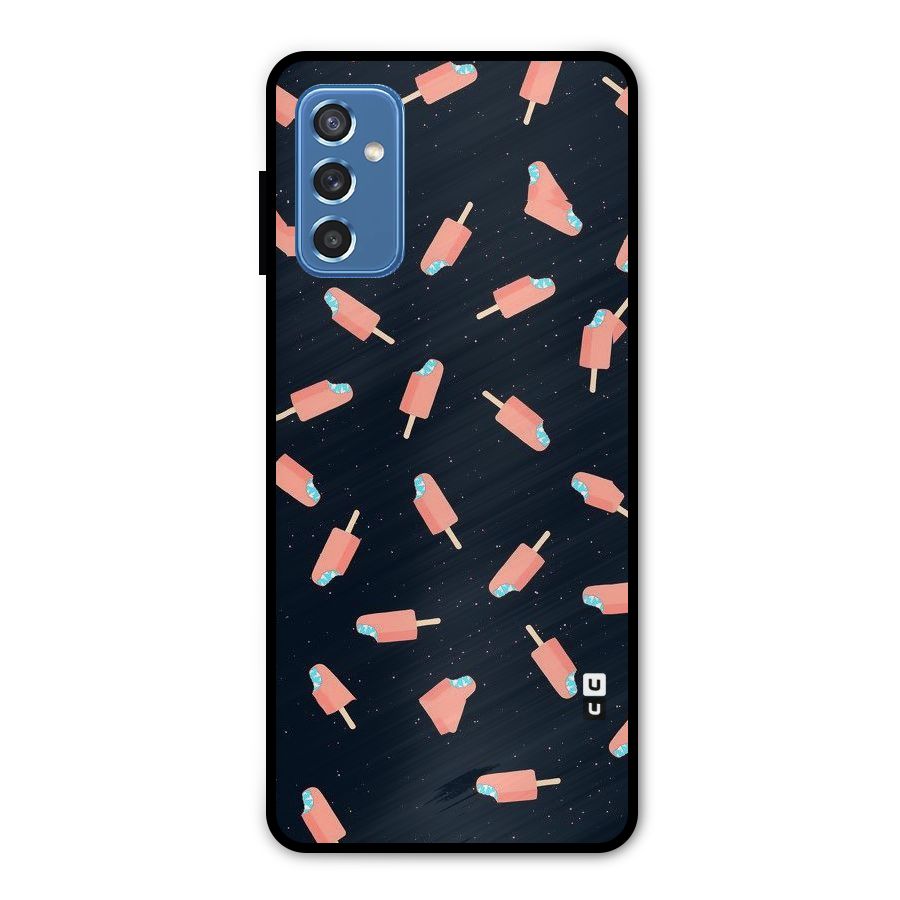 Icy Pattern Metal Back Case for Galaxy M52 5G