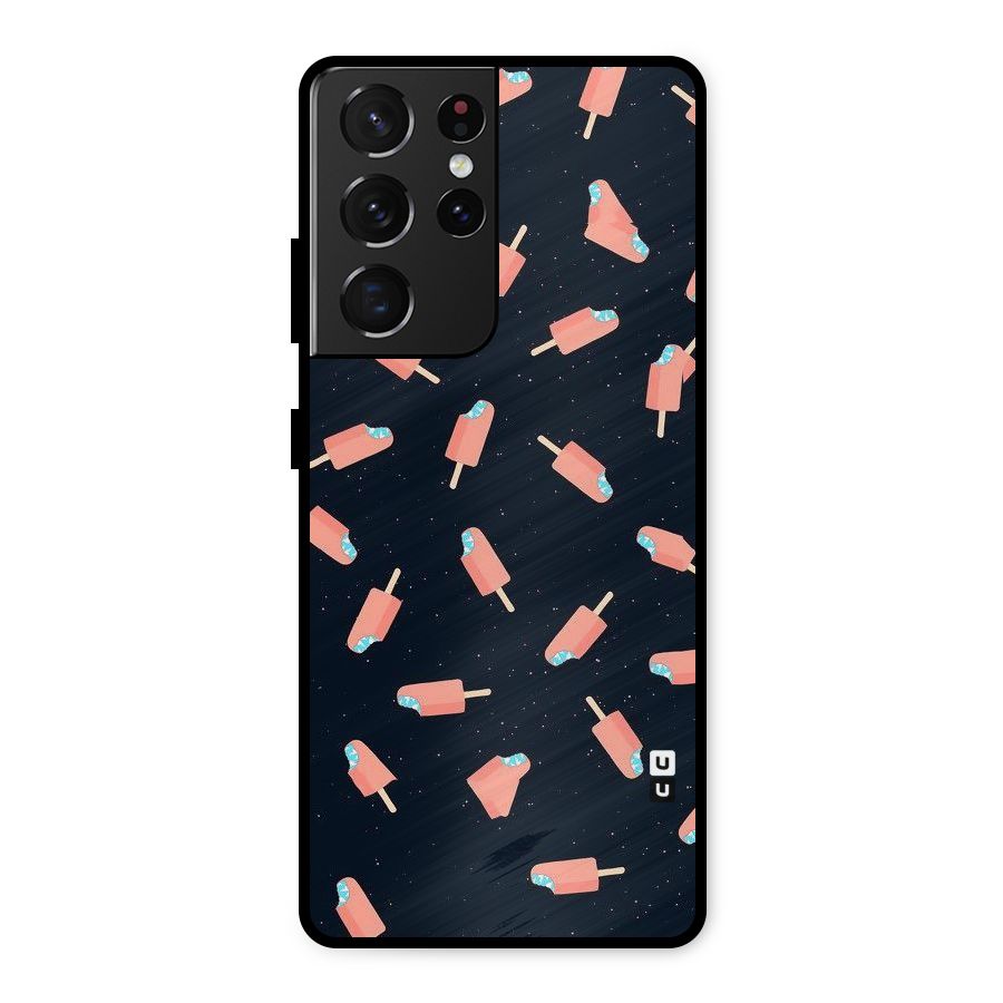 Icy Pattern Metal Back Case for Galaxy S21 Ultra 5G