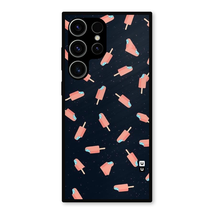 Icy Pattern Metal Back Case for Galaxy S23 Ultra