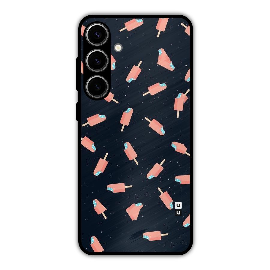 Icy Pattern Metal Back Case for Galaxy S24 Plus
