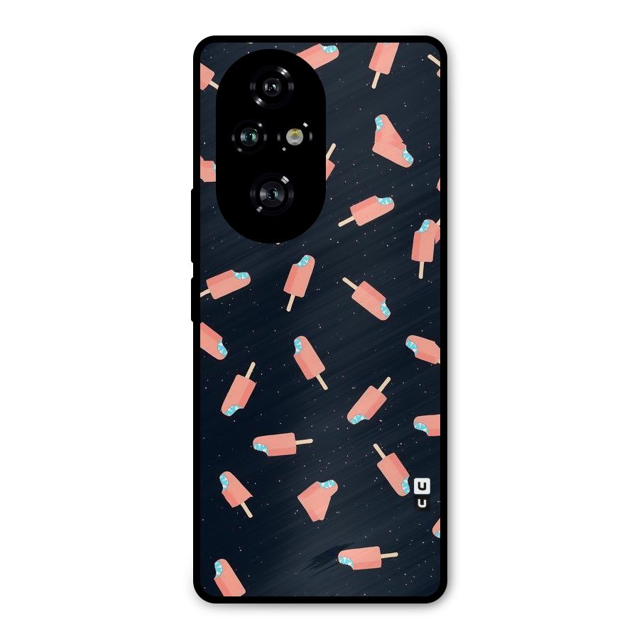 Icy Pattern Metal Back Case for Honor 200 Pro